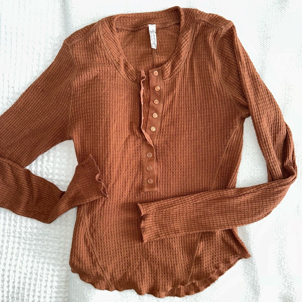 Burnt Orange Free people long sleeve!